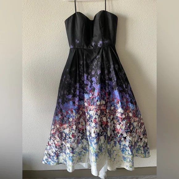 Adam Black Satin Dress - Picture 2 of 11